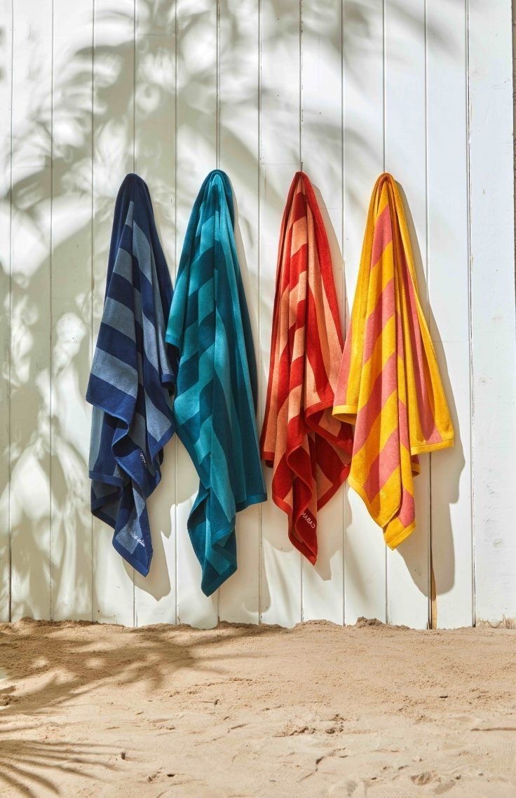 Custom branded striped towels