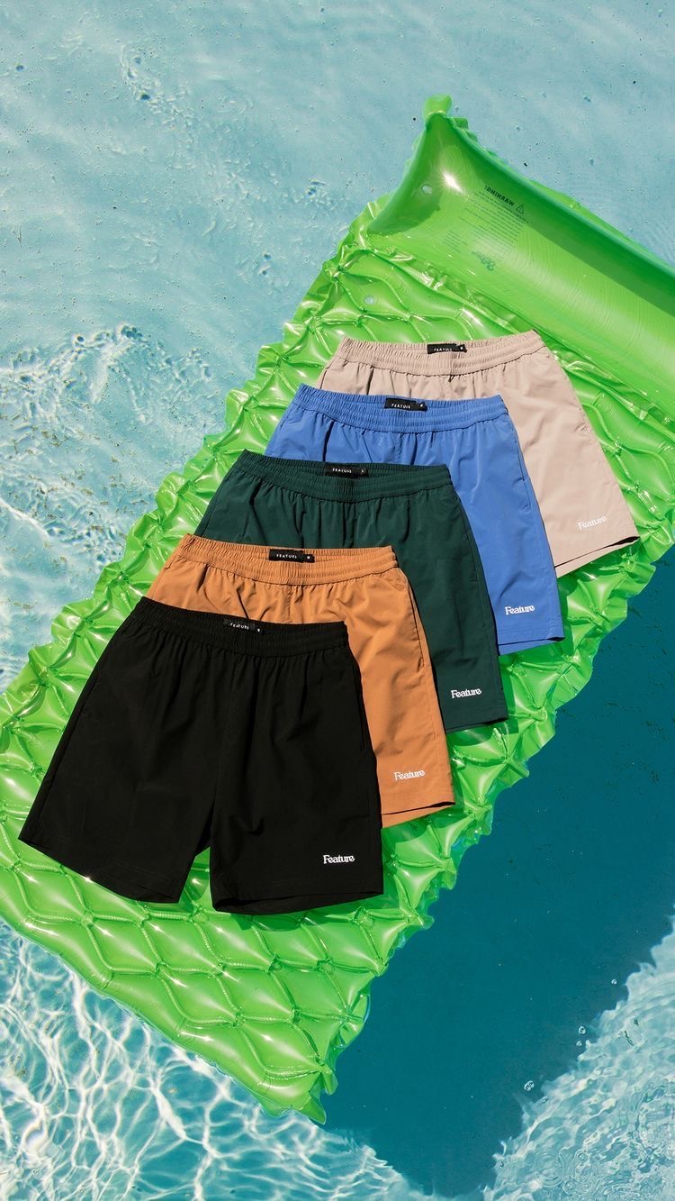 Branded shorts in a range of colours
