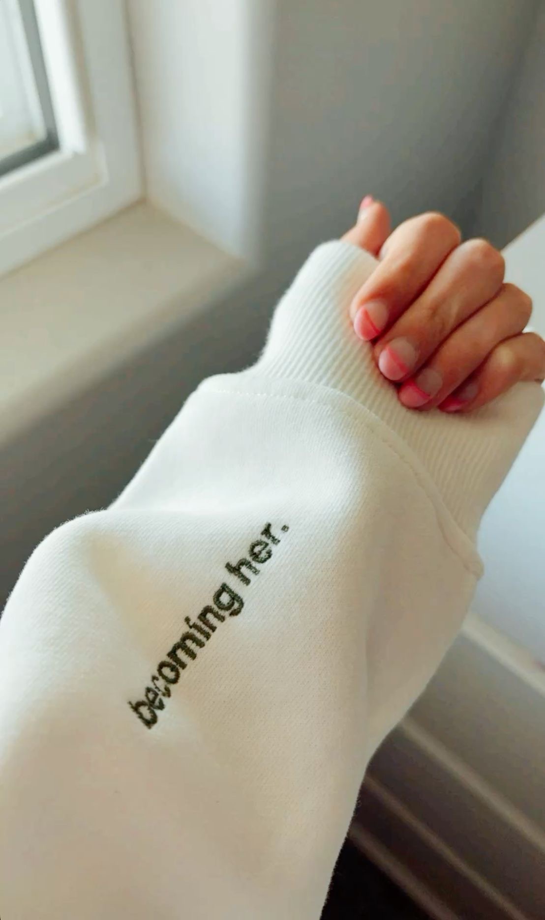 Custom embroidered sleeve detail