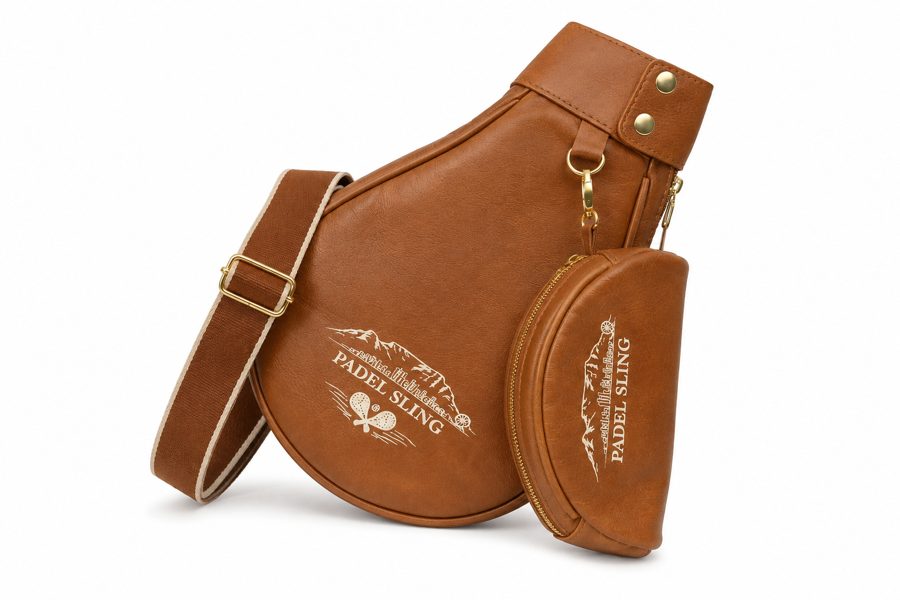 Padel Sling leather racket bag made in-house